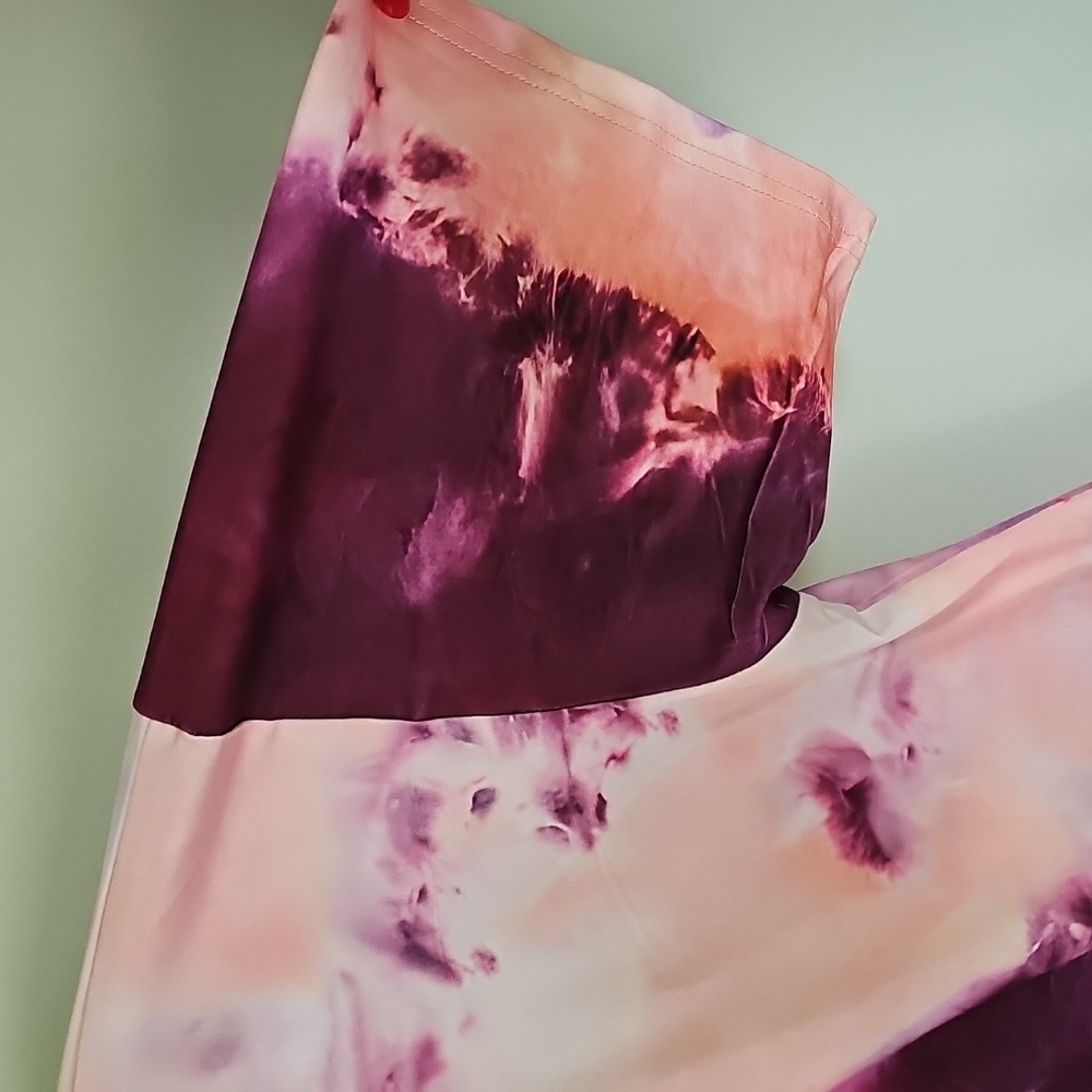 Women's Tie-Dye Top in Purple and Pink Hues, 2x Relaxed Fit - Picture 9 of 13